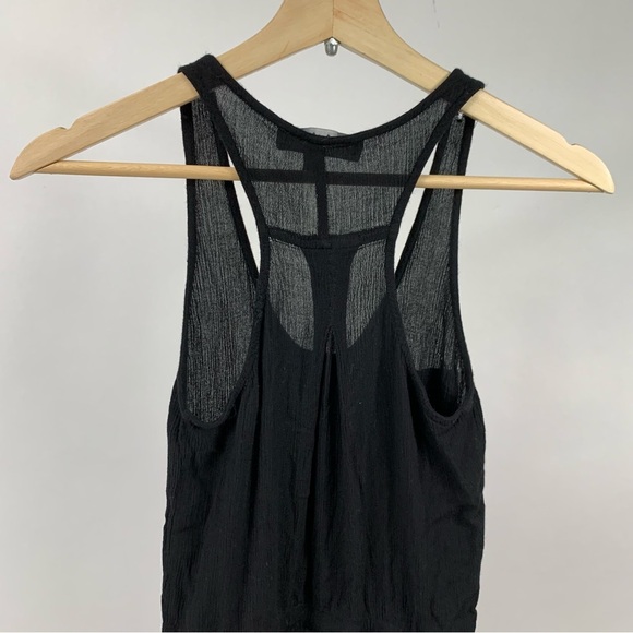 Lulu’s Black Button Down Overalls Jumpsuit Romper XS - Picture 4 of 7